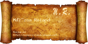 Mózsa Roland névjegykártya